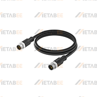 Câble mâle vers mâle 8 broches, connecteur codé A, fil AWG24, prise double extrémité, adaptateur de câble de signal de capteur industriel