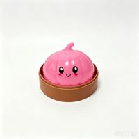 Peluche Squishy en forme de chignon de citrouille avec lunettes de soleil, en mousse EVA, matière douce, amusante et élastique, design à rebond lent, pour filles, garçons, unisexe