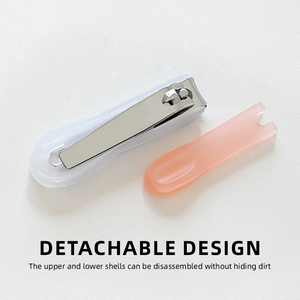 <span class=keywords><strong>Coupe</strong></span>-<span class=keywords><strong>ongles</strong></span> en acier au carbone rose personnalisé, toucher confortable, lame tranchante, 2 pièces, outils de beauté, emballage en boîte cadeau, usage quotidien, CE - Product Image 2
