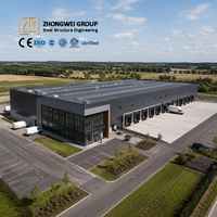 Bâtiment d'entrepôt moderne en structure acier ZW – Cadre métallique préfabriqué économique