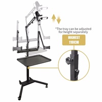 Table de travail multifonctionnelle réglable à double support pour tatouage avec lampe intégrée – Mobilier et outils pour salon de tatouage
