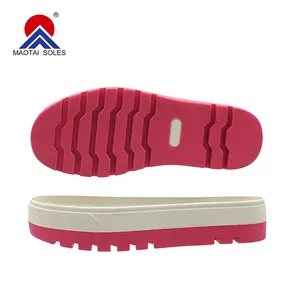 GRS認定カジュアルアウトソールプラットフォーム靴作り用2色レディソールTPR