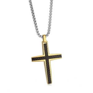 Collier croix en acier inoxydable pour homme avec pendentif Jésus-Christ, très populaire et en vente chaude - Product Image 3
