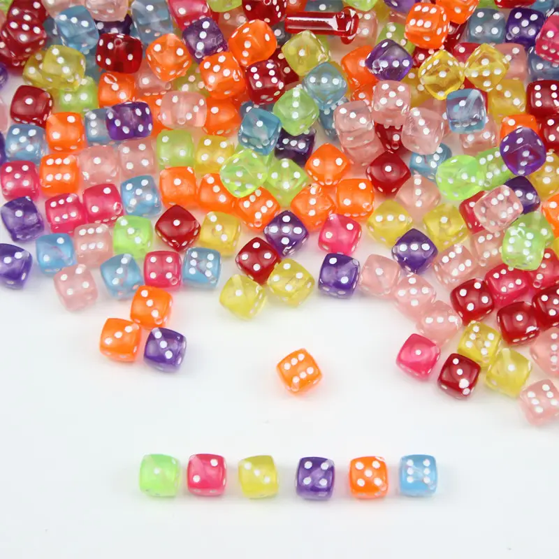 Transparent Mixed Acrylic Beads Round Flower Beads For Handmade Diy Bracelet Children's Early Education