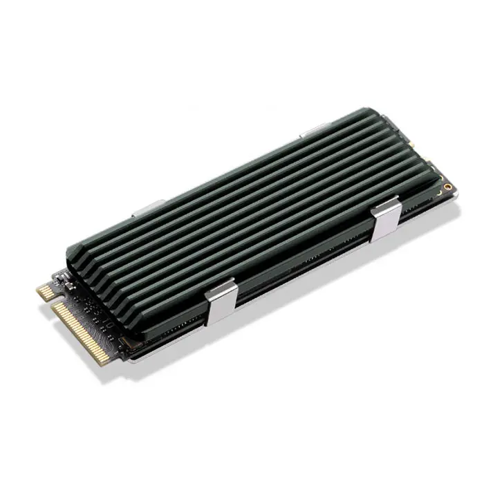 Penutup Drive Rgb Ssd M.2 Nvme Ekstrusi Profil Aluminium Kustom dengan Radiator Penyerap Panas Disk Radiator