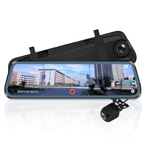 กล้องติดรถยนต์หน้าจอสัมผัส 10 นิ้ว แบบกระจกมองหลัง ความละเอียด Full HD พร้อม Wifi กล้องบันทึกภาพ 1080P พร้อม GPS 10 นิ้ว สำหรับคนขับขวา พร้อมจอภาพ E-Dog สำหรับรถยนต์ขับขวา - Product Image 1