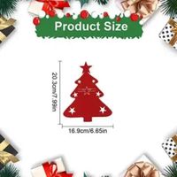 Offre Spéciale : Porte-couverts Arbre de Noël Rouge et Vert, Housses de Couteaux et Fourchettes en Forme d'Arbre pour Fêtes et Dîners