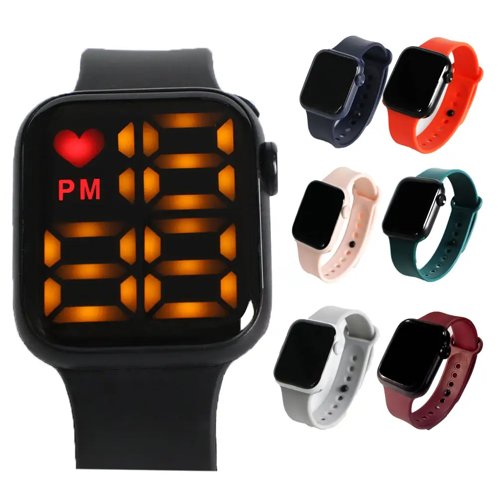 Manufacturer Wholesale 2022 Best Gifts Sport Watch LED Retro Wrap Bracelet Types Waterproof White Led Bracelet LED Touch Watch