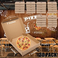 Boîte à pizza en papier imperméable de qualité alimentaire avec logo imprimé personnalisé Emballage jetable portable haut de gamme pour pizza et croustilles