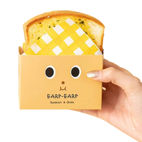 Boîte d'emballage pour petit-déjeuner avec impression personnalisée Boîte de papier recyclable pour sandwich aux œufs Boîtes d'emballage à manchon pour pain grillé