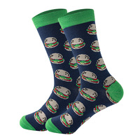 Nouvelle collection de chaussettes décontractées pour hommes - Motif de dessin animé amusant en élasthanne/polyester, absorbant la transpiration, vente en gros