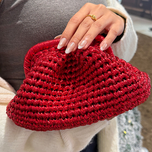 Borsa Clutch di Lusso Personalizzata in Pelle Metallizzata Intrecciata |   Borsa all'Uncinetto Fatta a Mano per Donne |   Borsa da Sera Premium con Etichetta Privata OEM - Product Image 3