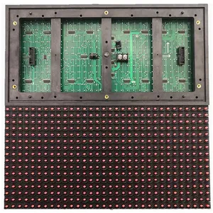 شاشة عرض led خارجية p10 باللون الأحمر أحادي ، SMD و DIP وحدة 320*160 مللي متر HUB12 لوحة LED