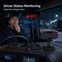 Système de détection de fatigue du conducteur et d'avertissement de fumée DSM AHD 720P à objectif unique pour boîte noire de voiture avec connectivité 4G et vision nocturne 1 an