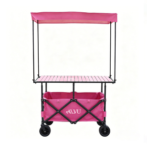 Carrito <span class=keywords><strong>de</strong></span> Mercado Plegable Eléctrico Ajustable <span class=keywords><strong>de</strong></span> Cuatro Ruedas 60X120CM para Camping, con Mesa y Toldo <span class=keywords><strong>de</strong></span> Varios Tamaños, Logotipo Personalizado OEM - Product Image 1