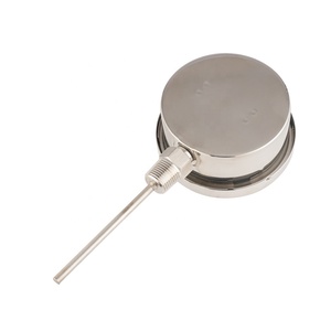 Industrial Stainless Steel Thermometer 4.0'' Dial 4.0'' Stem 1/2''NPT Lowe Mount With Customized Temperature Range