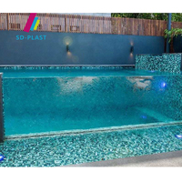 Verre acrylique transparent en perspex de haute qualité pour piscine extérieure, épaisseur de 20 mm à 800 mm