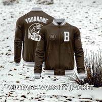 Nouvelle conception – Blouson universitaire vintage personnalisé en polaire avec fermeture éclair, imperméable et coupe-vent, à capuche, pour homme et femme, idéal pour l'hiver