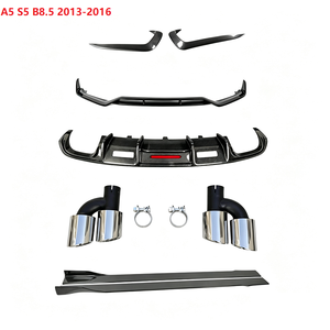 Kits carbone pour <span class=keywords><strong>Audi</strong></span> A5 <span class=keywords><strong>S5</strong></span> B8.5 2013-2016 : Lame avant, diffuseur arrière, spoiler, jupes latérales, canards, kits carrosserie - Product Image 1