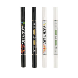 ปากกามาร์คเกอร์อะคริลิคสองหัว Mx 48 สี สำหรับวาดภาพบนกระดาษ หิน ไม้ ผ้า - Product Image 5