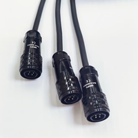Câble enroulé personnalisé Weipu SA1210/P 4 broches USB 2.0, normes, connecteur électrique industriel, fiche mâle en métal aviation
