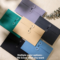 Carpeta de Archivos Personalizada A4A5A6 para Documentos de Contrato, con Lazos Creativos, Bolsa Grande para Sobres, Bolsa de Almacenamiento para Fotos y Postales