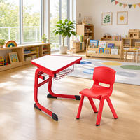 Table et chaise ergonomiques trapézoïdales pour la maternelle, ensemble de bureau d'étude personnalisé pour enfants, idéal pour les appels d'offres scolaires aux Philippines