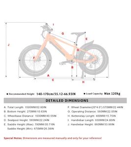 QUEENE/Vélo électrique pour enfants 20 pouces 10AH Moteur Batterie amovible Vélo tout-terrain électrique pour enfants de 7 à 12 ans - Product Image 2