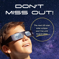 Lunettes pour éclipse solaire, certifiées CE et ISO, sûres pour l'observation directe du soleil, fabriquées en Chine, lot de 5