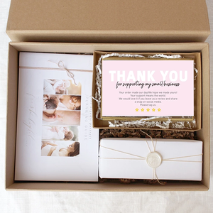 Petite carte de remerciement fraîche de luxe bon marché or rose chaud durable cadeau de fleurs au four bénédiction petite carte de voeux - Product Image 1