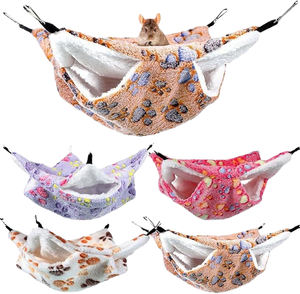 Fluwelen Katoenen Huisdier Nest Slaapzak Dubbellaags Hangmat Voor Kleine Huisdieren Verwijderbaar Dier Voor Eekhoorn Suiker Zweefvliegtuig Dierenbed - Product Image 2