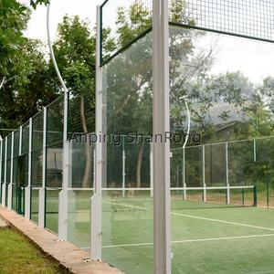 Padel Tennis Cancha panorámica Valla anticorrosión Hot-DIP Galvanizado 100*100*3mm con vidrio templado 12mm Certificado CE/ISO - Product Image 6