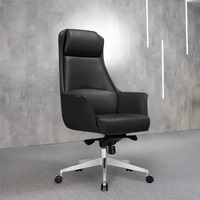 Chaise de bureau élévatrice de luxe moderne de haute qualité pour PDG et gestionnaires de patrons Matériau en acier inoxydable et cuir synthétique