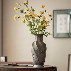 แจกันเซรามิกแนวชนบทขนาดใหญ่,แจกันดอกไม้เซรามิกโบราณทรงสูง12นิ้วแจกันต้นไม้เซรามิกแนววินเทจ - Product Image 4