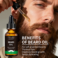 Sérum Huile de Croissance Barbe Personnalisable avec Logo, Formule Nourrissante à l'Huile de Pépins de Raisin pour une Absorption Rapide, Soutien Fiable pour la Croissance des Poils Faciaux, Stock Fiable