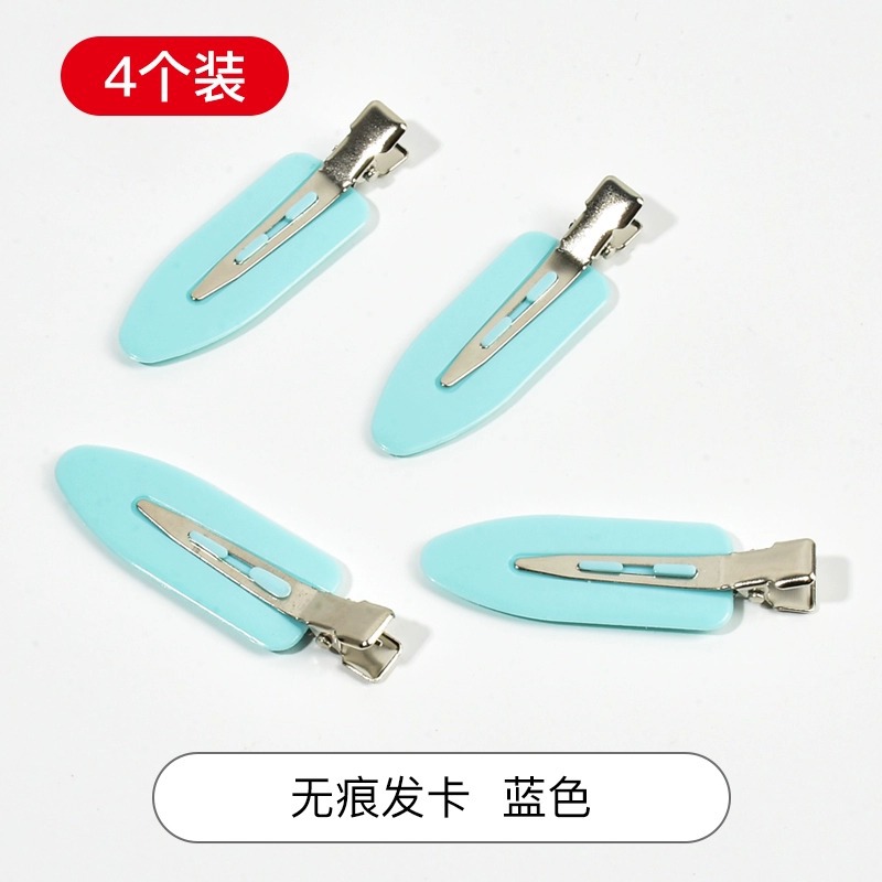 Traceless hair clips, blue (pack of 4)