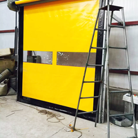 Porte à enroulement rapide extérieure coupe-vent à fermeture éclair auto-rétractable, volet rapide en PVC sur mesure pour zone de chargement d'usine