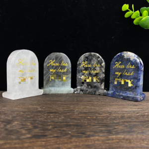 Vente en gros <span class=keywords><strong>de</strong></span> sculptures <span class=keywords><strong>de</strong></span> pierres tombales en cristal poli, artisanat <span class=keywords><strong>de</strong></span> pierres tombales en cristal pour Halloween, pour décoration <span class=keywords><strong>de</strong></span> farces - Product Image 2