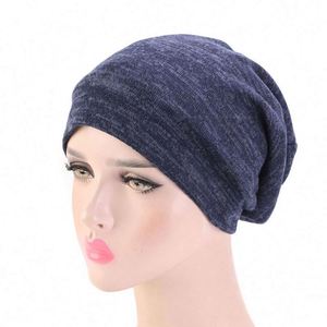 Nouvel Arrivage – Bonnet Chimio Unisexe en Jersey Premium Doublé Soie Satinée, Style Turban Brodé 3D – Référence 1016 - Product Image 1
