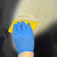 Pexmientas Application d'eau industrielle Petite pelle jaune Grattoir dur Grattoir à film plastique Épandeur de remplissage de corps en plastique