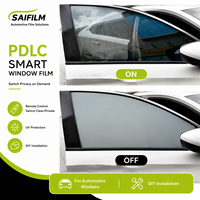 Film intelligent PDLC pour vitres de voiture, teinte de confidentialité commutable électriquement, changeant de couleur, transparente lorsqu'elle est givrée, pour berlines, SUV, MPV de luxe, verre personnalisé