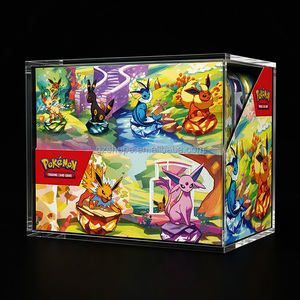 SHP เคสอะคริลิคใสคุณภาพสูงสำหรับ Pokemon TCG MEGA moonlit ดีบุก MEGA <span class=keywords><strong>clefable</strong></span> อะคริลิค4ชิ้นเคสฝาแม่เหล็กแข็งแรง - Product Image 1