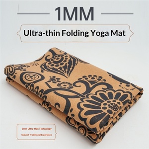 Esterilla de Yoga Plegable Portátil de Corcho <span class=keywords><strong>y</strong></span> Caucho Pramatic Ultrafina de 1 mm, Ecológica <span class=keywords><strong>y</strong></span> Duradera, 183 cm - Product Image 6