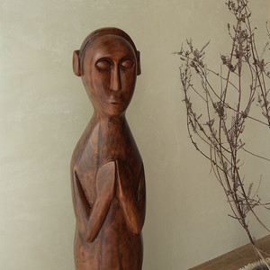 Decorazione per la Casa in Legno Massello Fatto a Mano, Stile <span class=keywords><strong>Etnico</strong></span> <span class=keywords><strong>Africano</strong></span> Retrò Creativo - Product Image 3