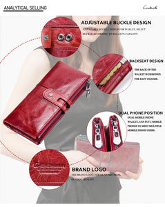 <span class=keywords><strong>Portafoglio</strong></span> Vintage in <span class=keywords><strong>Pelle</strong></span> da <span class=keywords><strong>Donna</strong></span> Contact's, <span class=keywords><strong>Portafoglio</strong></span> Bifold per Telefono con Doppia Cerniera e Chiusura a Scatto, Ideale per il Commercio all'Ingrosso - Product Image 5