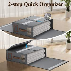 Boîte <span class=keywords><strong>de</strong></span> <span class=keywords><strong>rangement</strong></span> en tissu Oxford <span class=keywords><strong>pour</strong></span> draps et vêtements, ensemble <span class=keywords><strong>de</strong></span> draps en tissu quatre pièces <span class=keywords><strong>pour</strong></span> armoire, <span class=keywords><strong>housse</strong></span> <span class=keywords><strong>de</strong></span> <span class=keywords><strong>couette</strong></span> <span class=keywords><strong>pour</strong></span> chambre à coucher - Product Image 3