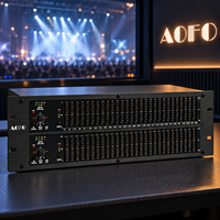 Égaliseur graphique professionnel AOFO 1231 à double canal et 31 bandes avec XLR TRS pour DJ, karaoké et système de sonorisation PA