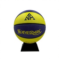 Ballon de basketball personnalisé en cuir PU caoutchouté, taille 7, résistant à l'eau et durable pour l'entraînement