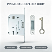 BBDHOME Serrure magnétique silencieuse 7050 en nickel satiné avec plaque en acier inoxydable 201 pour porte en bois