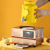 Équipement de restauration 10L pot en céramique café thé urne avec Base en acier inoxydable distributeur de boissons à eau chaude chauffe-lait